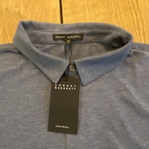 Robert Barakett Armstrong Polo Shirt Mens XL Metallic Blue New W/Tags MSRP $95